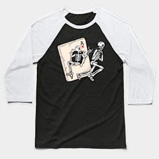 Card and skull Baseball T-Shirt